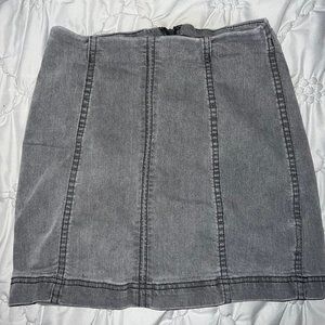 Free People Jean Mini Skirt